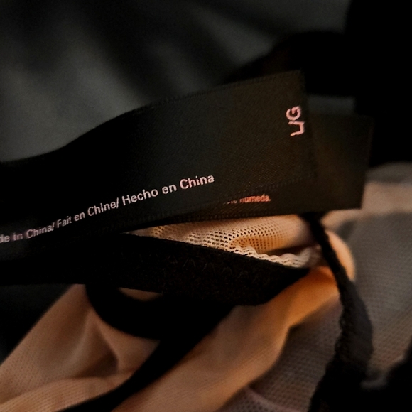 Victoria Secret Bralette Sheer Black Embellished Sequins Bra Sz Large - Picture 5 of 8